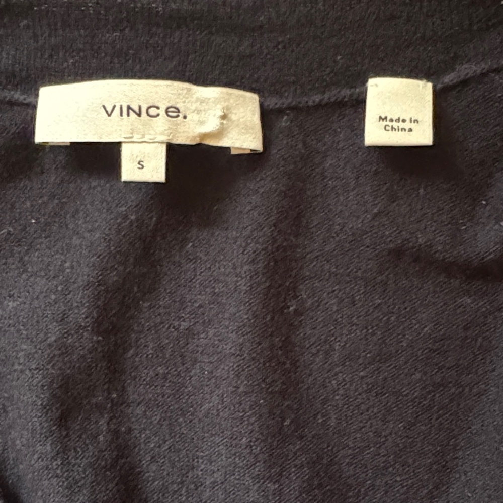 Vince Dark Navy Button-Up Cardigan - Size S - Picture 4 of 4